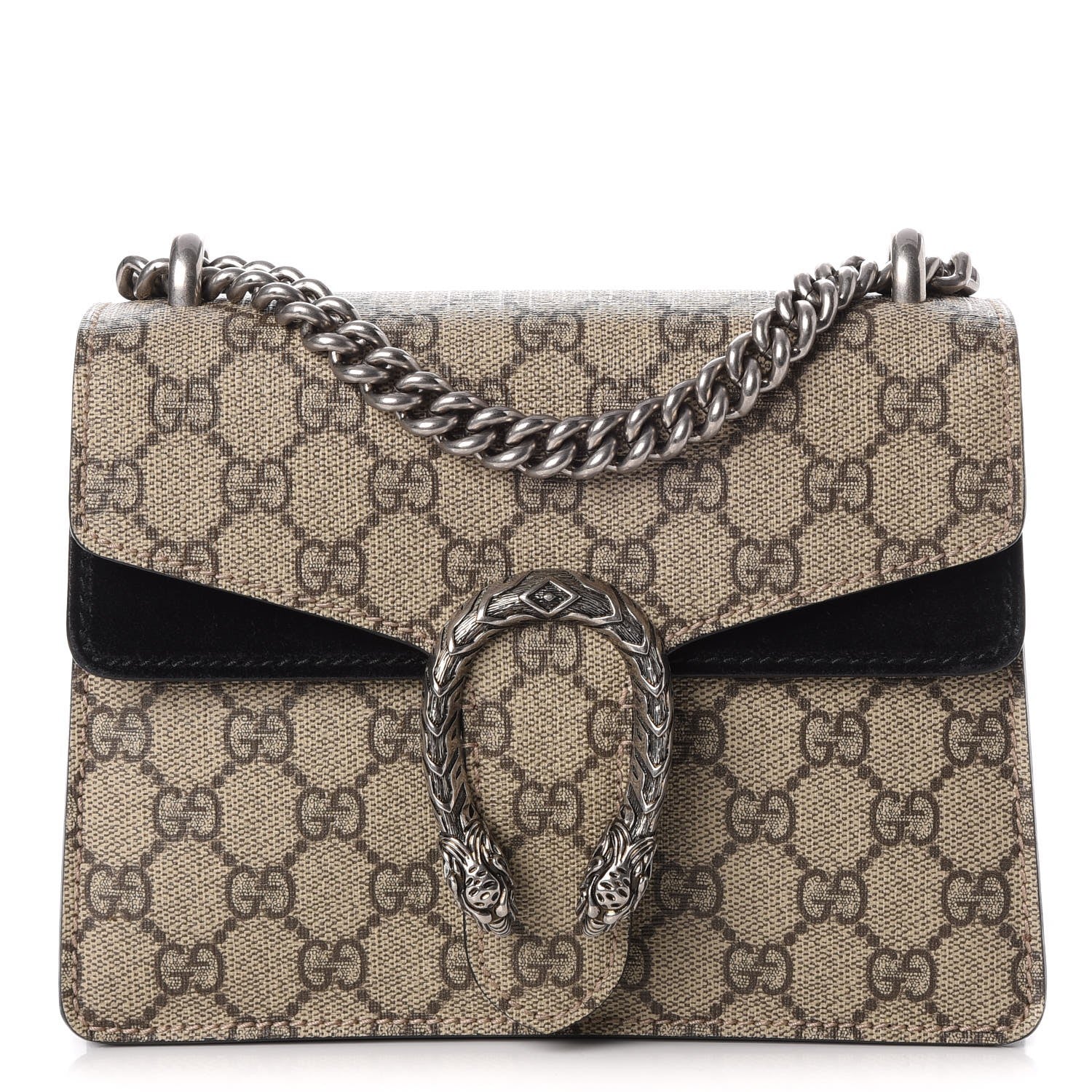 Gucci GG Supreme Monogram Mini Dionysus Shoulder Bag Black 1 of 10