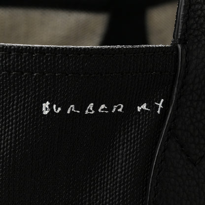 Burberry Coated Canvas Mega Check Sketchbook Medium Reversible Doodle Tote Black 9 of 27