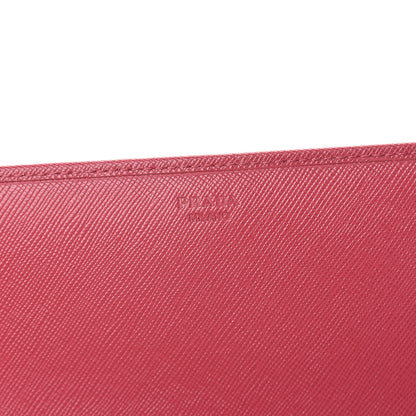 Prada Saffiano Metal Oro Chain Wallet Peonia 6 of 12