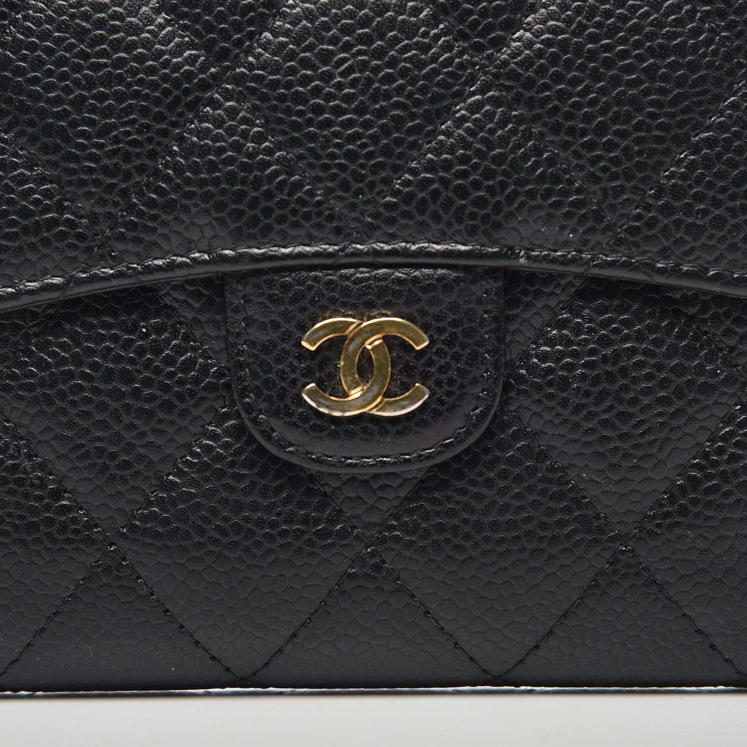 Chanel Caviar Quilted Compact Flap Wallet Black 5 of 8