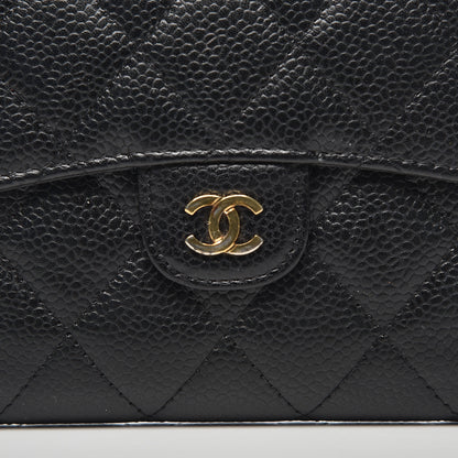 Chanel Caviar Quilted Compact Flap Wallet Black 5 of 8