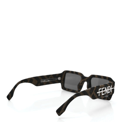 Fendi Fabric Jacquard FF Fendigraphy Square Sunglasses FE400745U Brown 4 of 8