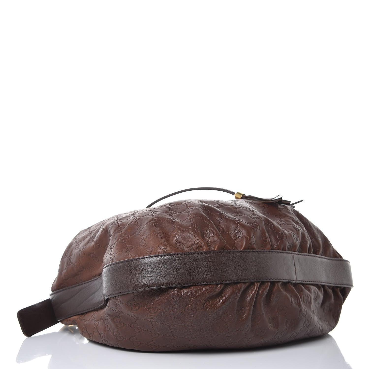 Gucci Guccissima Medium Interlocking Icon Shoulder Bag Dark Brown 4 of 10