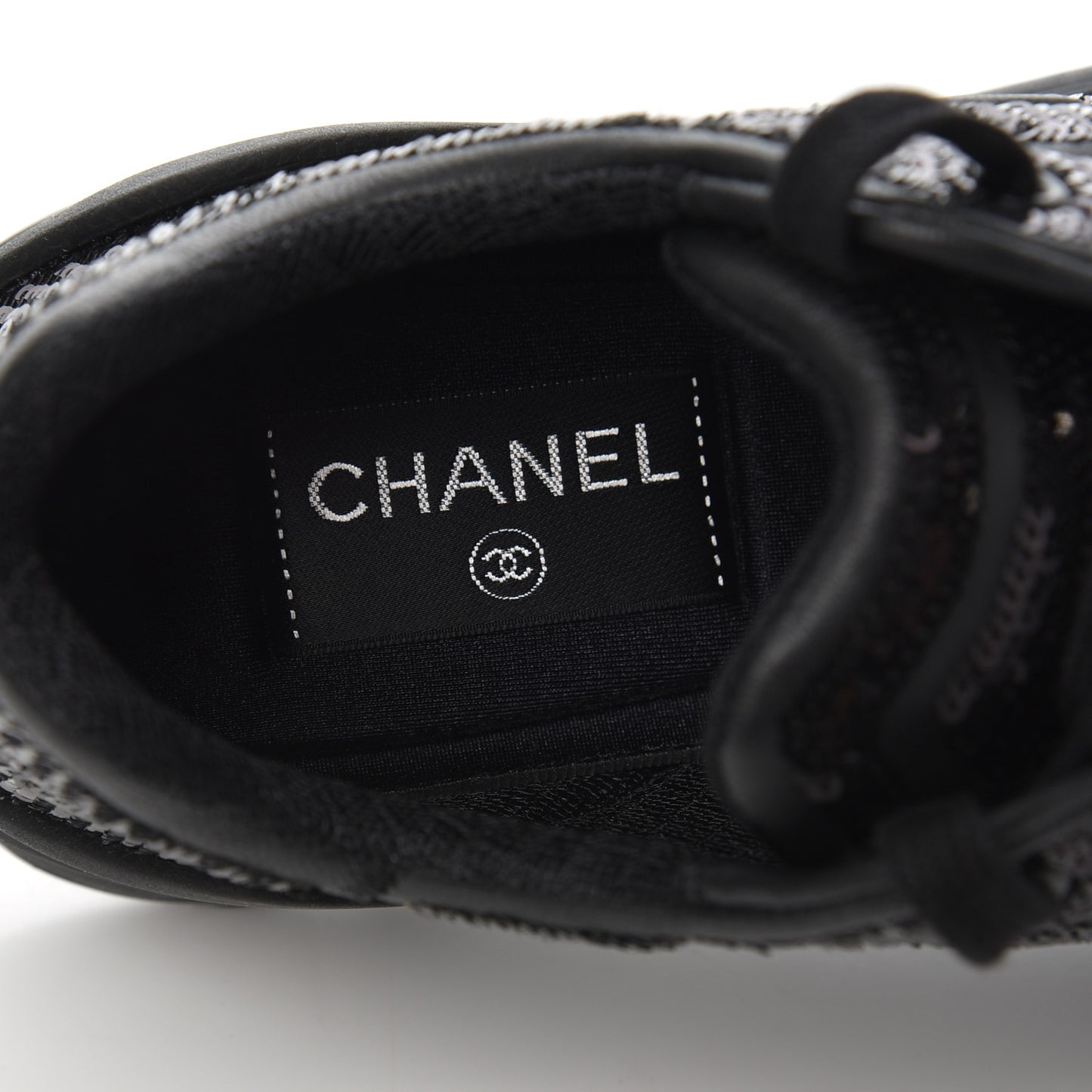 Sequin CC Sneakers 37.5 Black