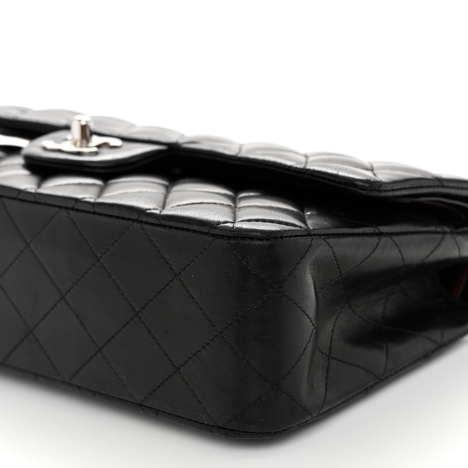 Chanel Lambskin Quilted Medium Double Flap Black 10 of 11