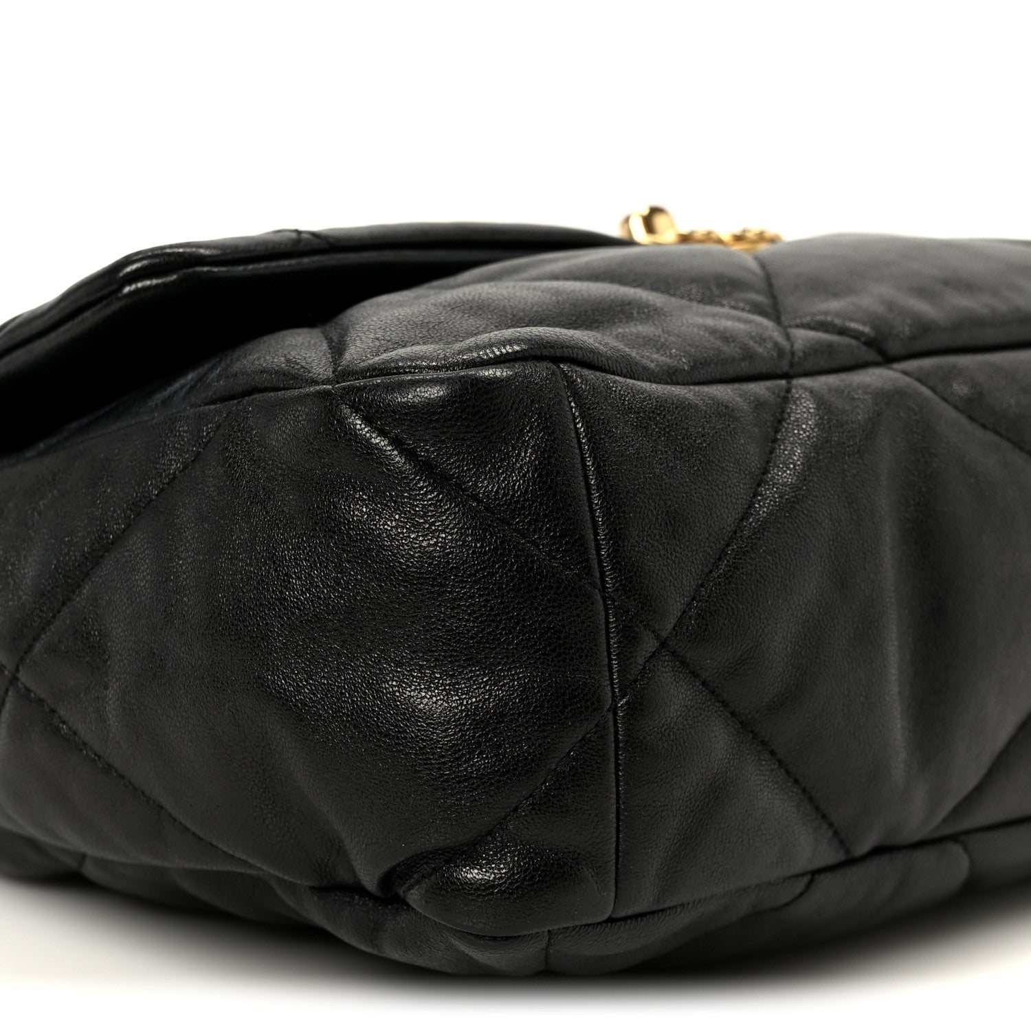 Chanel Goatskin Quilted Large Chanel 19 Flap Black 9 of 10