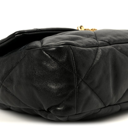 Chanel Goatskin Quilted Large Chanel 19 Flap Black 9 of 10