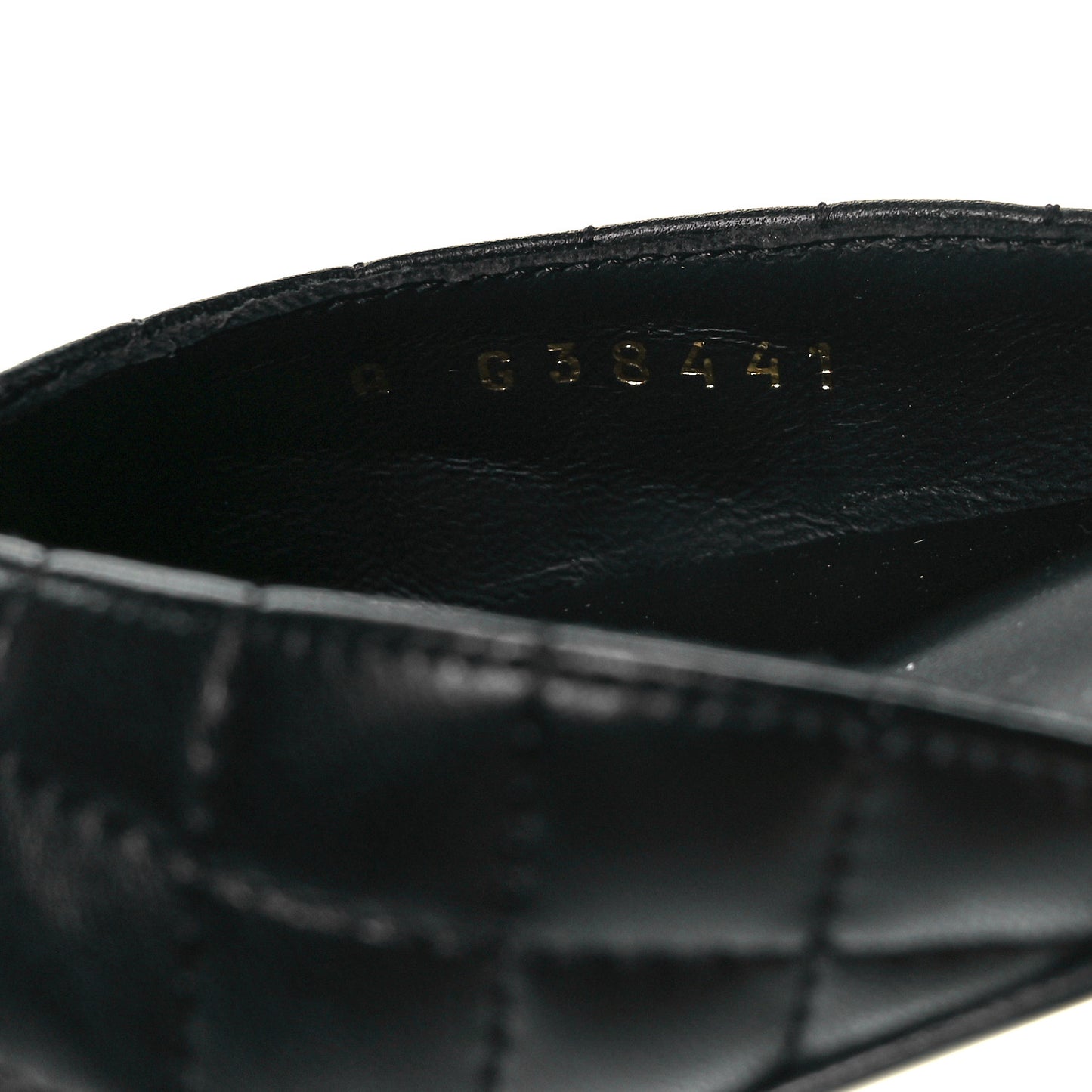 Patent Lambskin Quilted Cap Toe Ballerina Flats 39 Black