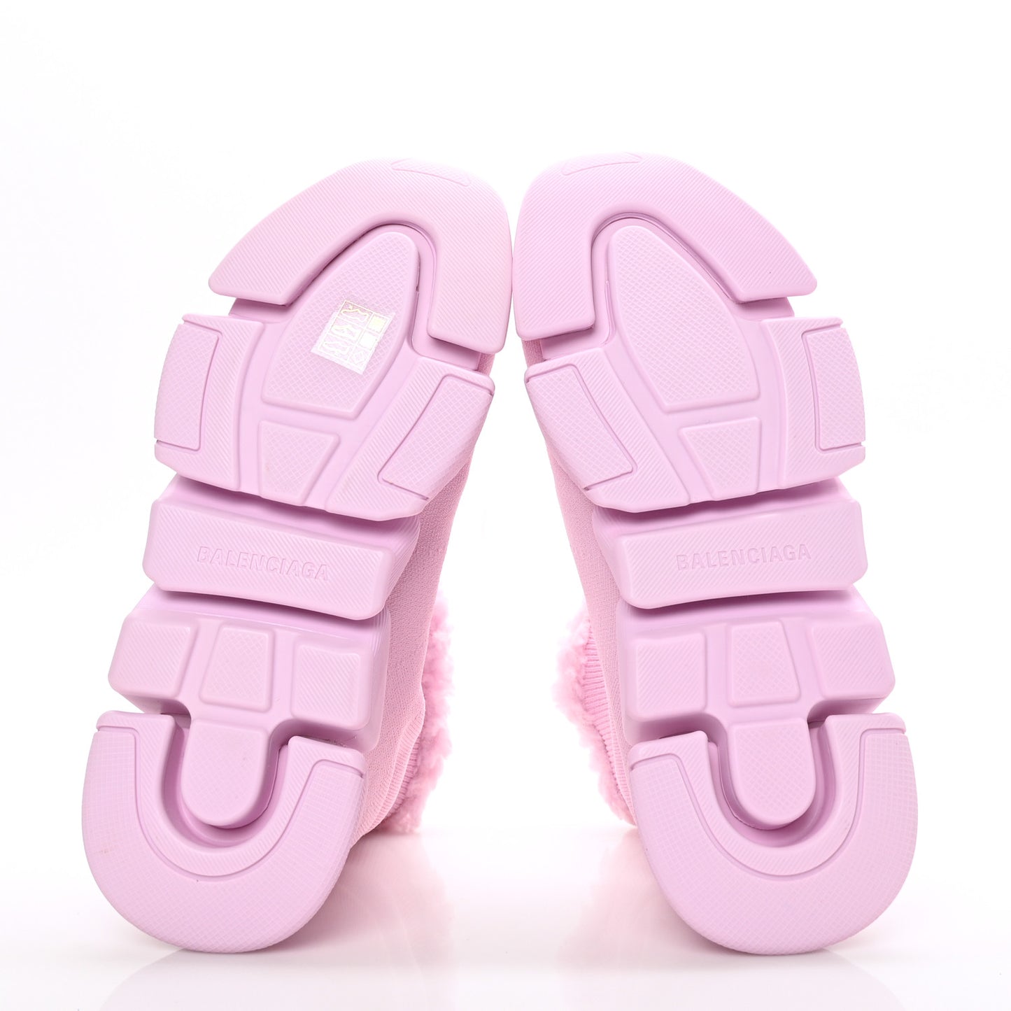 Technical 3D Recycled Knit Fake Fur Womens Speed 2.0 Sneakers 40 Monocolor Soft Pink