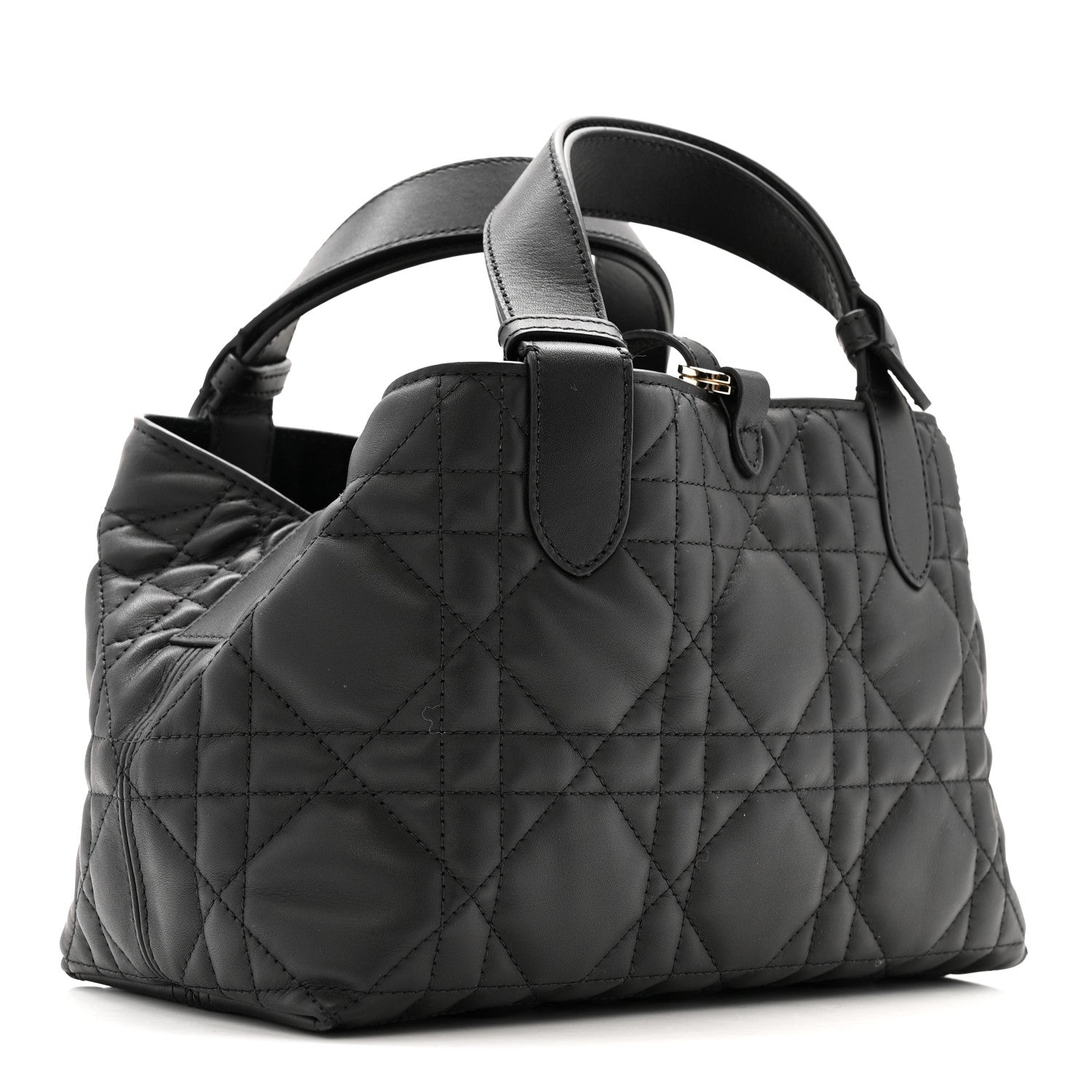 Christian Dior Calfskin Macrocannage Small Toujours  Black 4 of 13