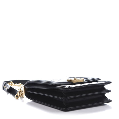 Chanel Calfskin Quilted North South Boy Flap Black 4 of 10