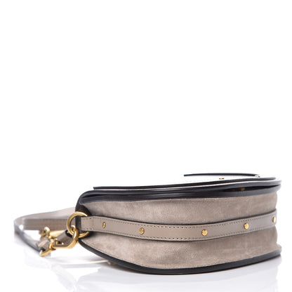 Chloe Calfskin Suede Small Nile Bracelet Bag Motty Grey 4 of 11