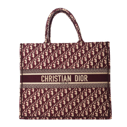 Christian Dior Oblique Large Book Tote Burgundy Multicolor 1 of 10