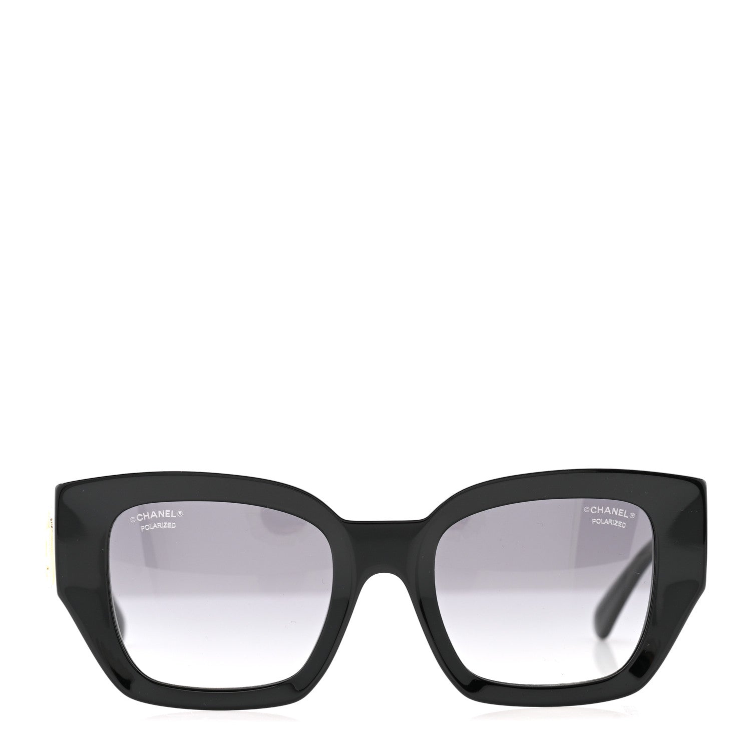 Chanel Acetate Polarized Square Sunglasses 5506 Black 2 of 8