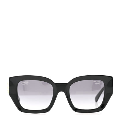Chanel Acetate Polarized Square Sunglasses 5506 Black 2 of 8
