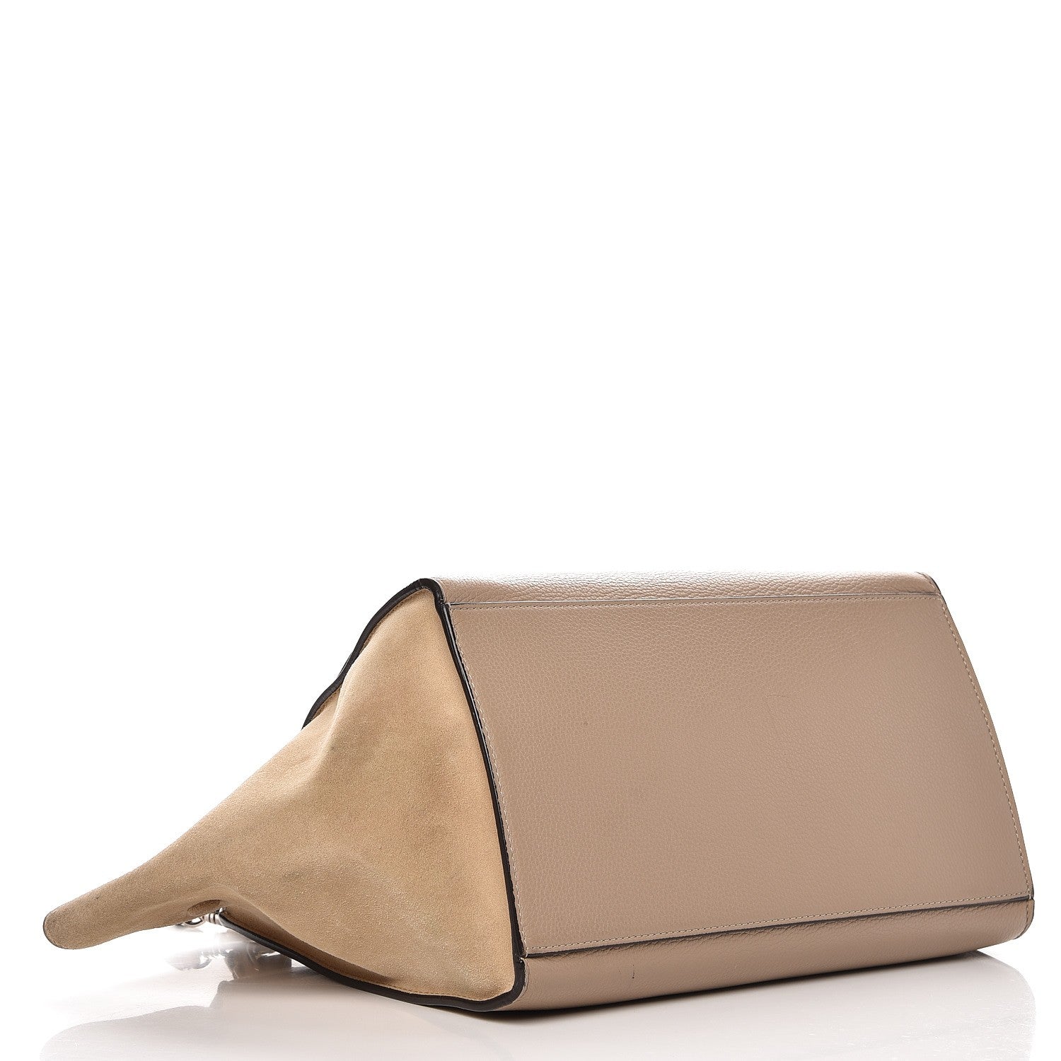 Celine Drummed Calfskin Suede Medium Trapeze Dune 4 of 9