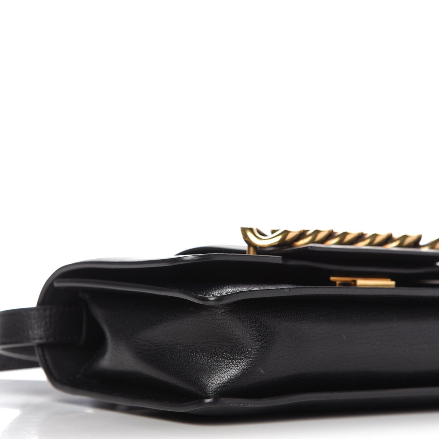 Goatskin Infinity Flap Bag Black