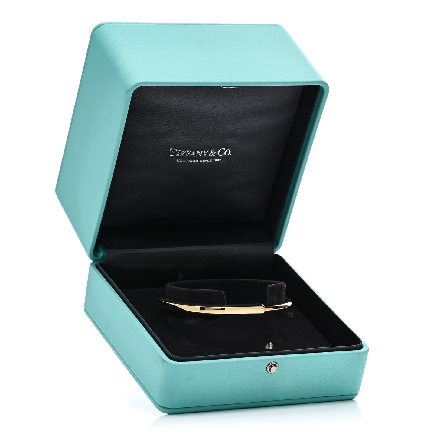 18K Yellow Gold Tiffany Lock Bangle Bracelet