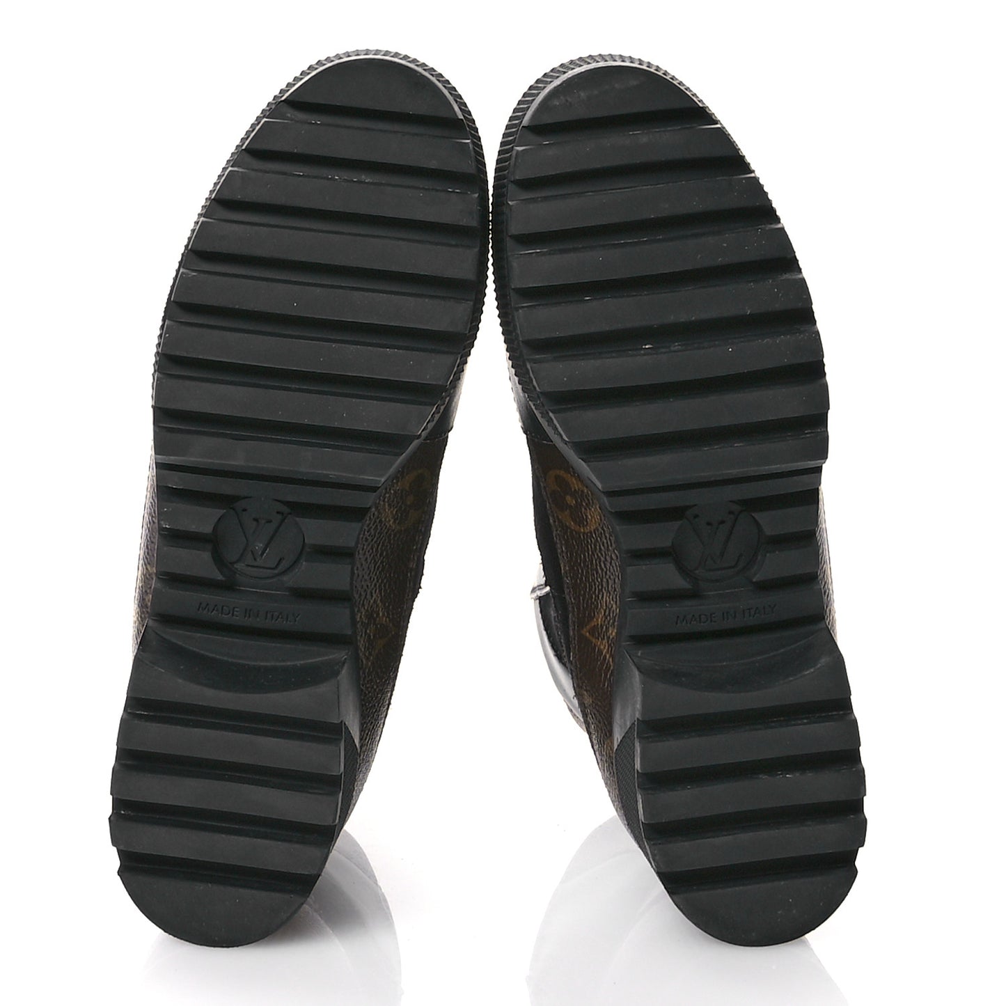 Suede Calfskin Monogram Laureate Platform Desert Boots 37 Black