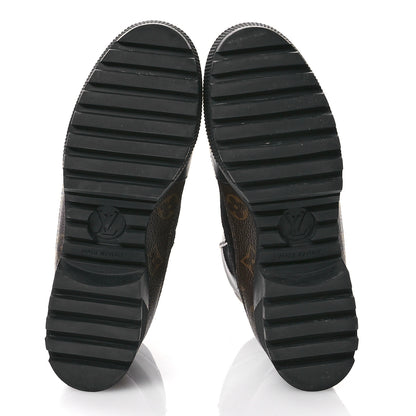 Louis Vuitton Suede Calfskin Monogram Laureate Platform Desert Boots 37 Black 6 of 11