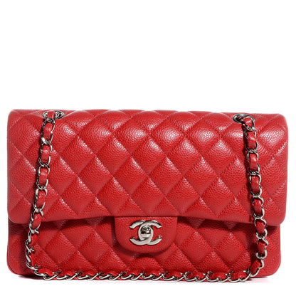 Chanel Caviar Quilted Medium Double Flap Red 1 of 8