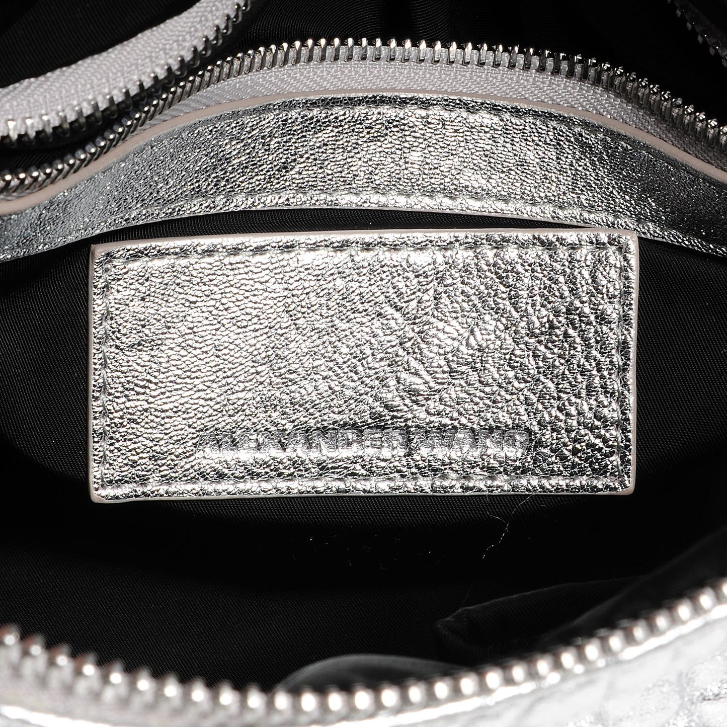 Pebbled Lambskin Rocco Metallic Rhodium