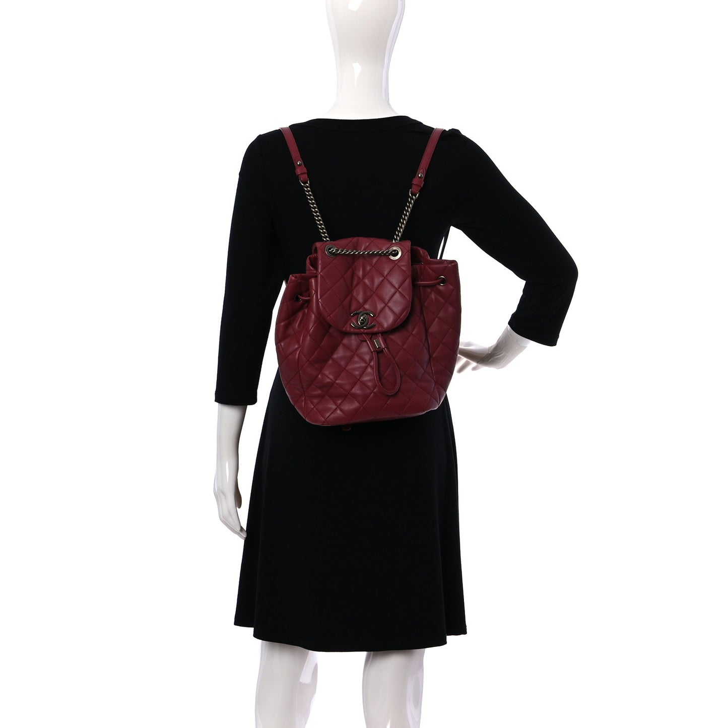 Lambskin Quilted Daily Supple Backpack Fuchsia