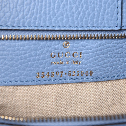 Gucci Dollar Calfskin Medium Swing Tote Camelia Mineral Blue 6 of 6