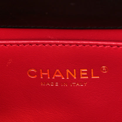 Chanel Lambskin Enamel Quilted Mini Pending CC Square Flap Black 6 of 11