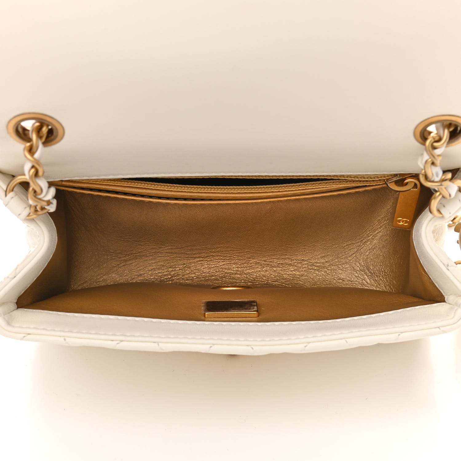 Chanel Lambskin Quilted Mini Pearl Crush Flap White 5 of 10
