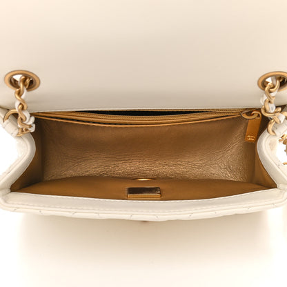 Chanel Lambskin Quilted Mini Pearl Crush Flap White 5 of 10