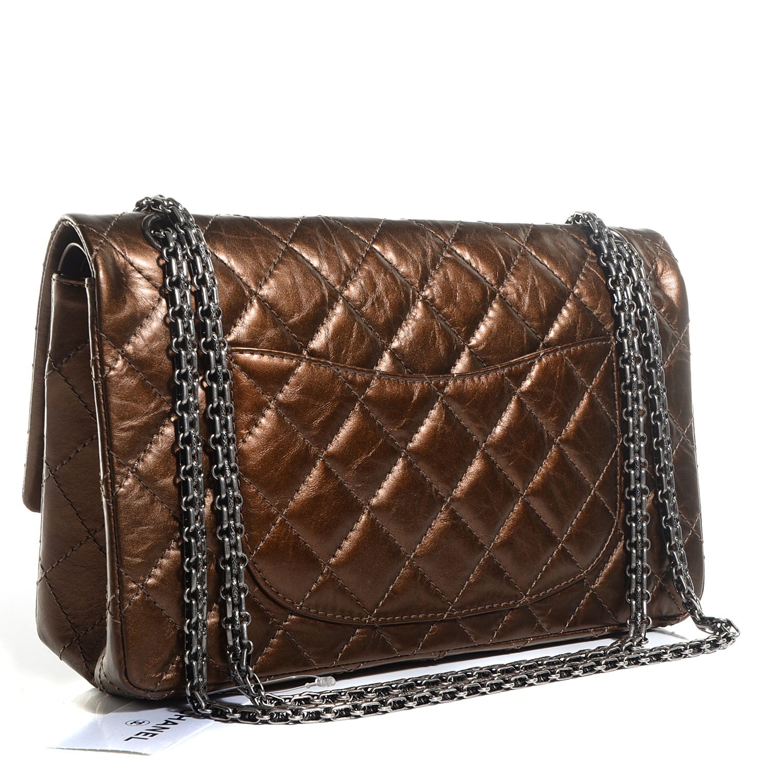 Chanel Aged Calfskin 2.55 Reissue 226 Flap Metallic Dark Gold 3 of 9