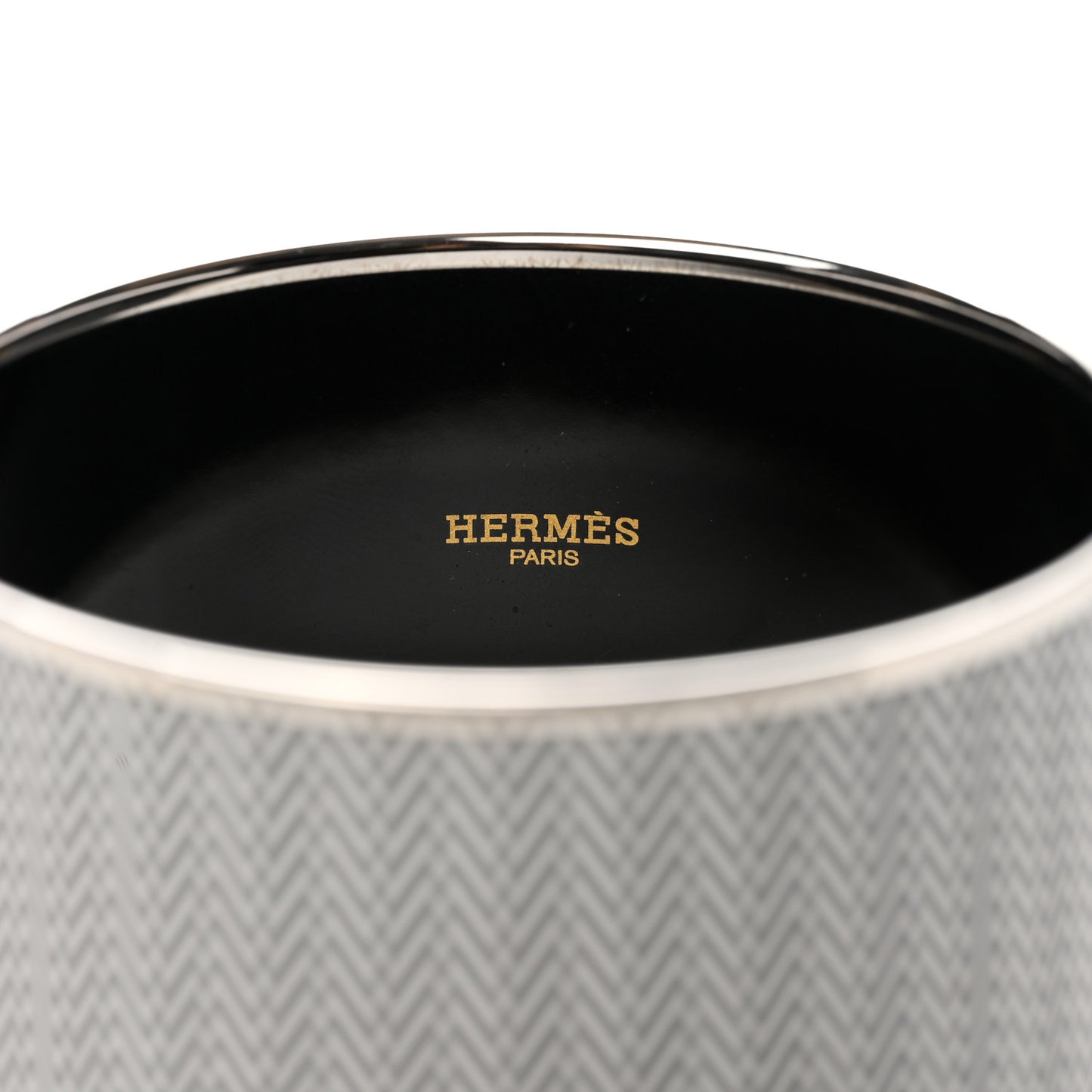 Enamel Printed Extra Wide Chevron Bracelet 70 Black