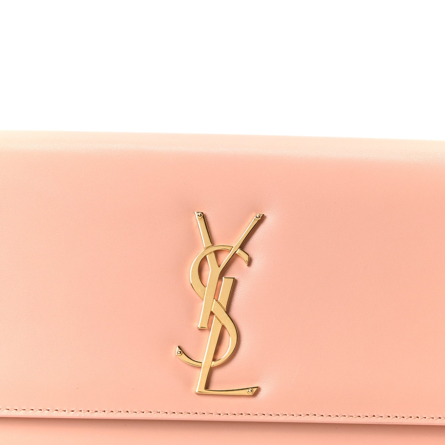 Saint Laurent Calfskin Classic Monogram Cassandre Clutch Blush 8 of 10