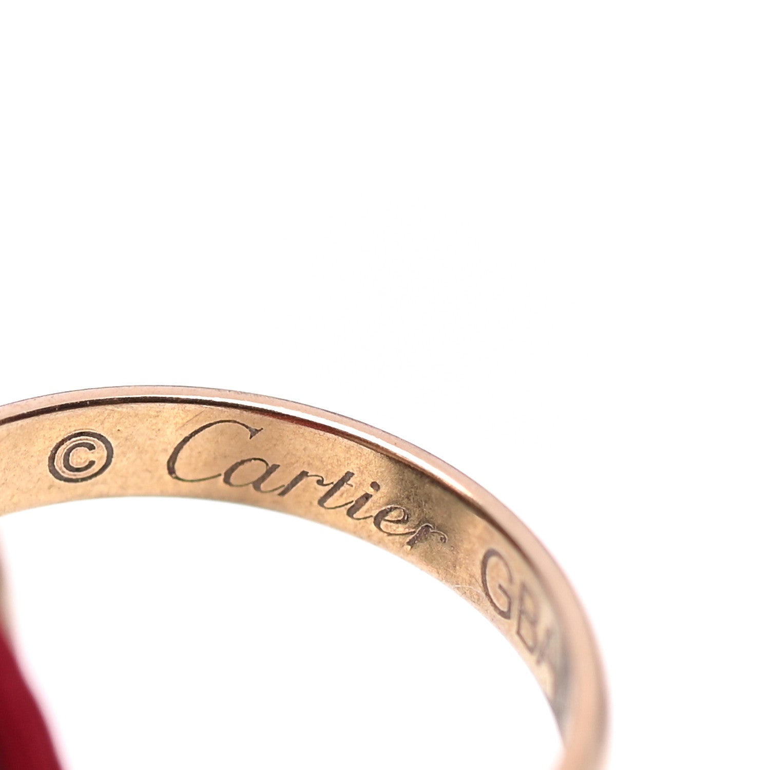 Cartier 18K Pink Yellow White Gold Trinity Cord Bracelet Red 3 of 5