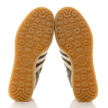 Gucci X ADIDAS GG Supreme Monogram Gazelle Wedge Sneakers 36 Beige Ebony Off White New Shamarock 5 of 8
