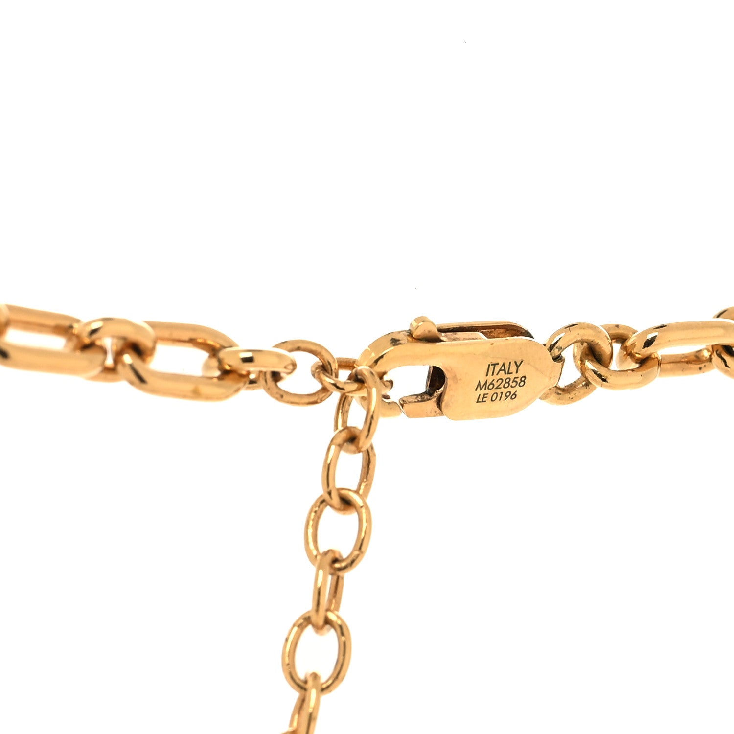 Louis Vuitton Lock Me Pendant Necklace Gold 4 of 5