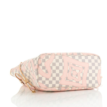 Louis Vuitton Damier Azur Tahitienne Neverfull MM 4 of 9