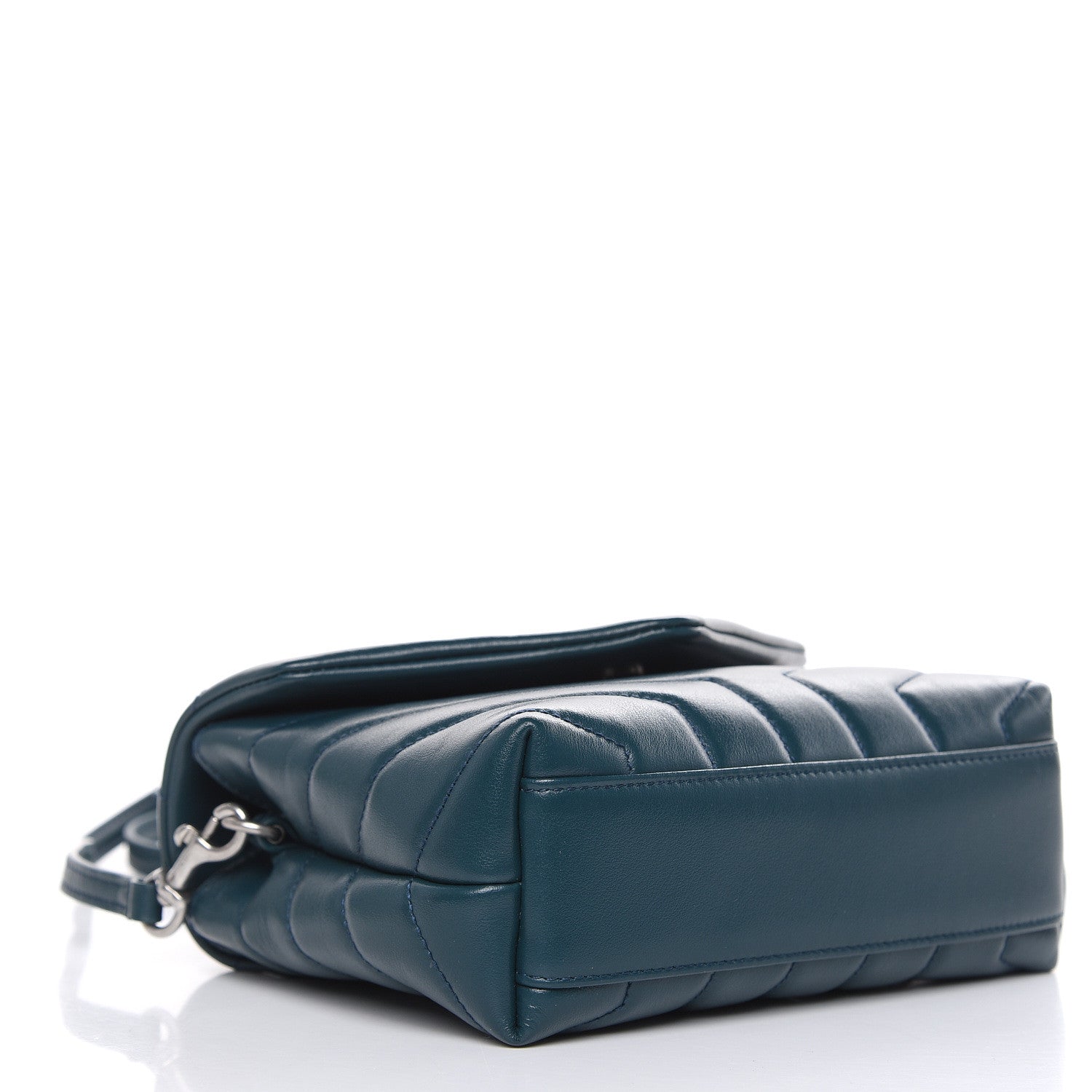 Saint Laurent Calfskin Y Quilted Monogram Toy Loulou Satchel Dark Turquoise 4 of 9