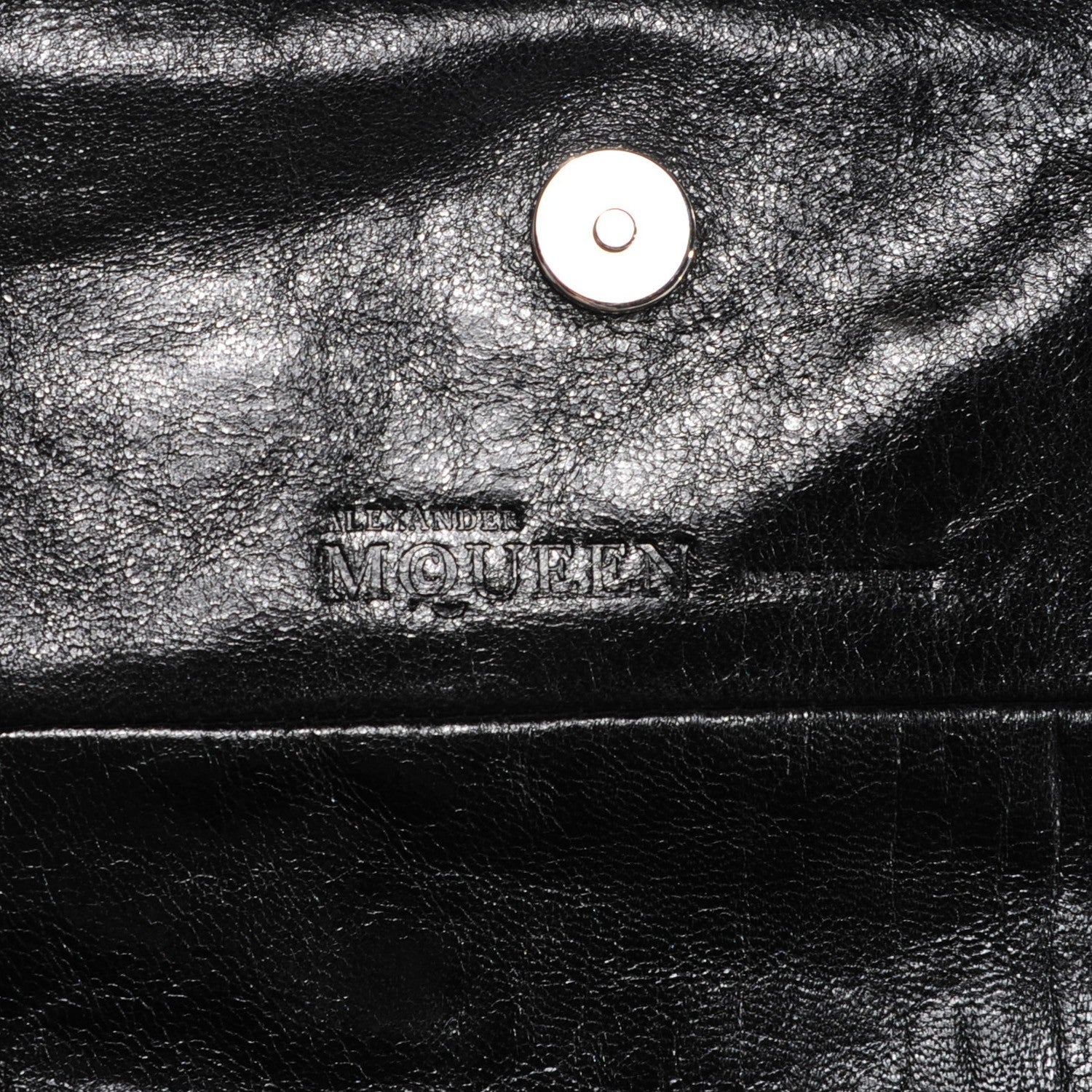 Alexander McQueen Calfskin Faithful Glove Clutch Black 7 of 8