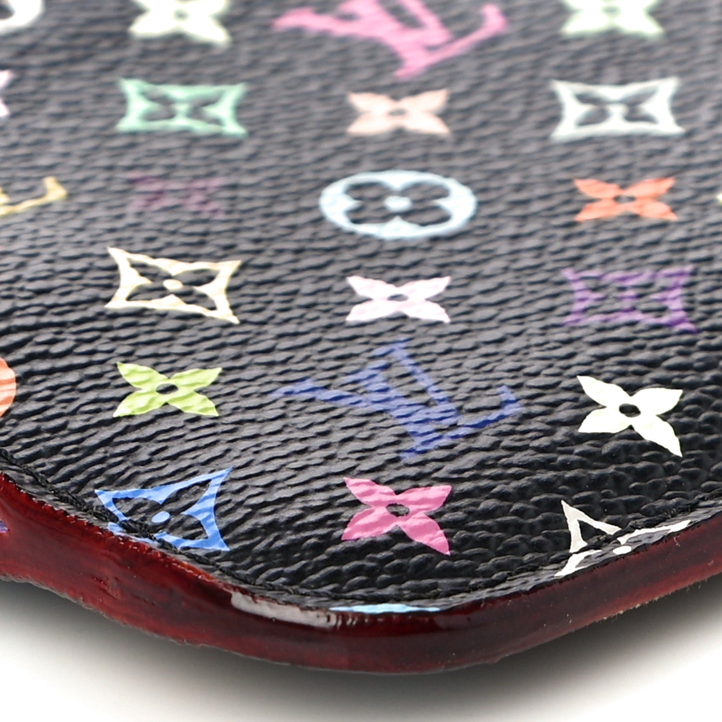 Monogram Multicolor Key Pouch Black Violet