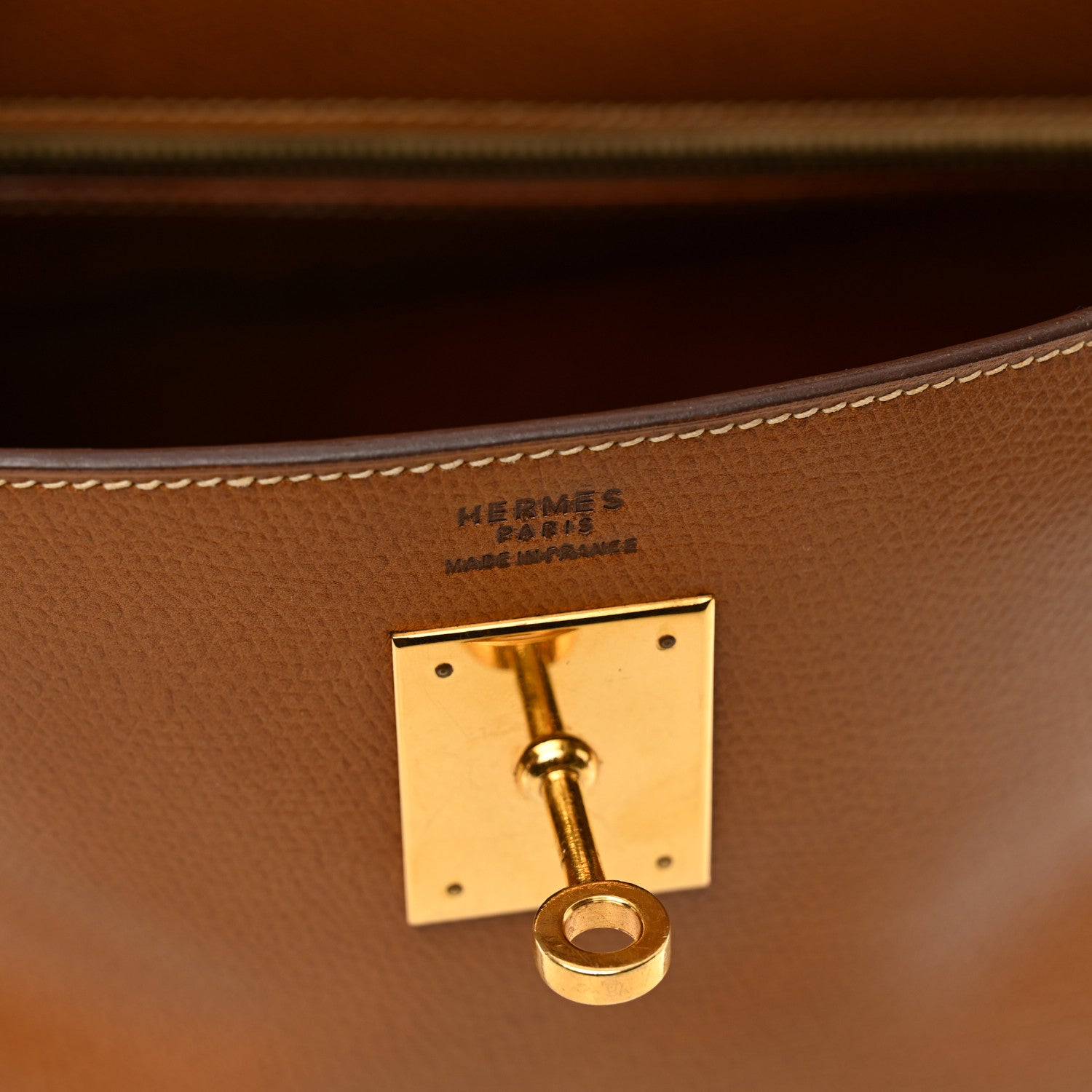 Hermes Courchevel Kelly Retourne 32 Gold 6 of 18