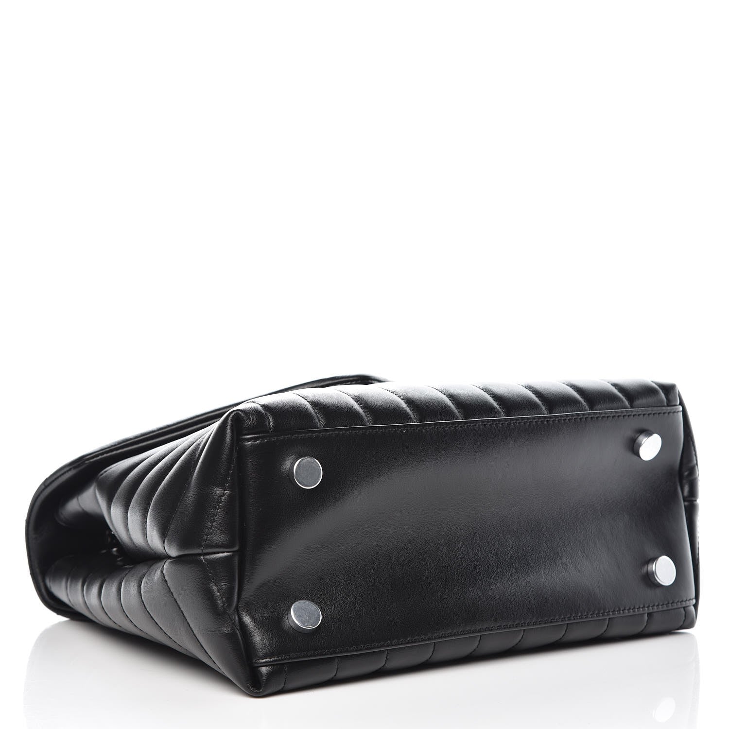 Saint Laurent Calfskin Y Quilted Monogram Medium Loulou Satchel Black 4 of 8