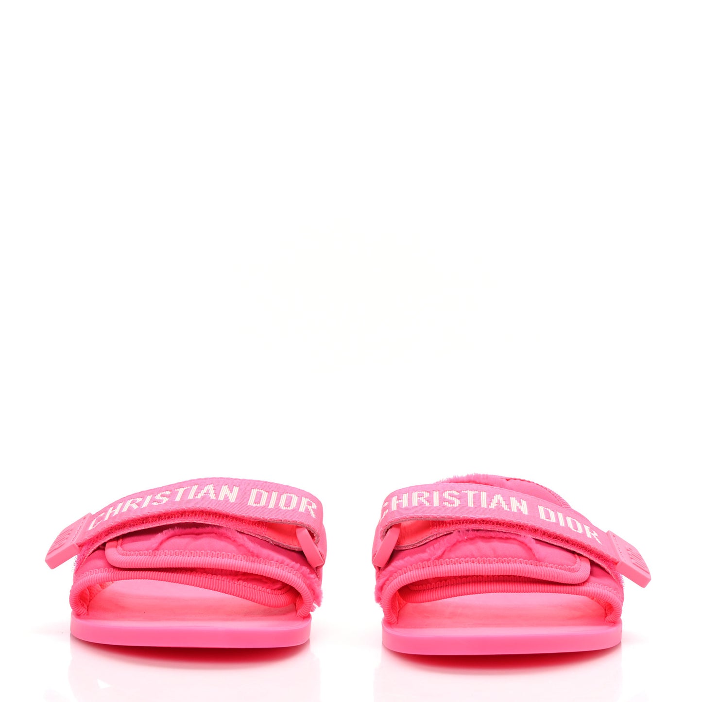 Technical Stretch Fabric Camouflage Dio(r)evolution Slide Sandals 38 Fuchsia Fluo