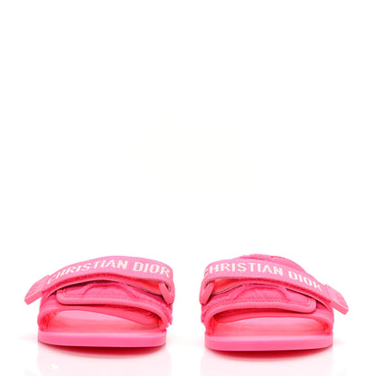 Christian Dior Technical Stretch Fabric Camouflage Dio(r)evolution Slide Sandals 38 Fuchsia Fluo 2 of 8