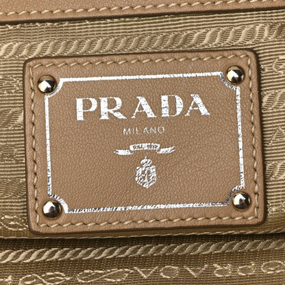 Prada Soft Calf Chain Tote Sughero 10 of 21