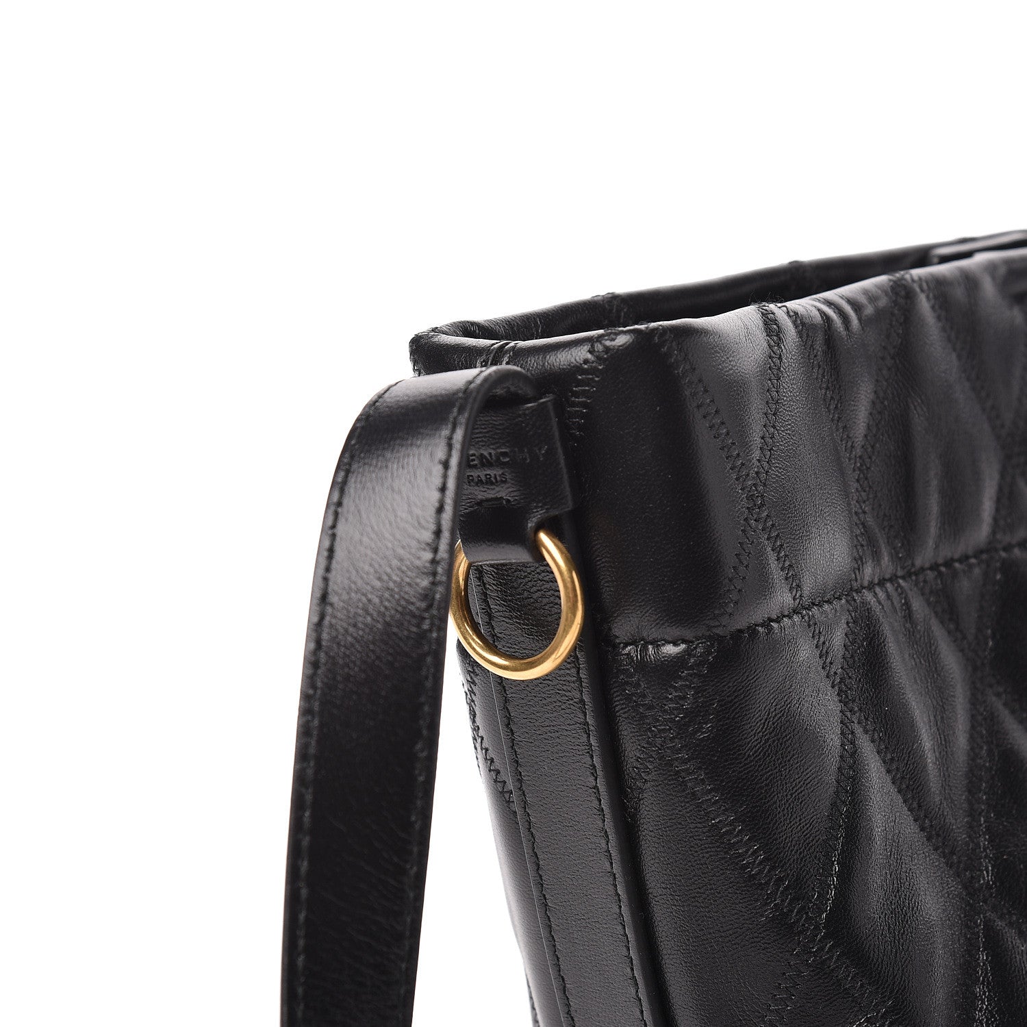 Givenchy Lambskin Quilted Mini GV Bucket Bag Black 9 of 11