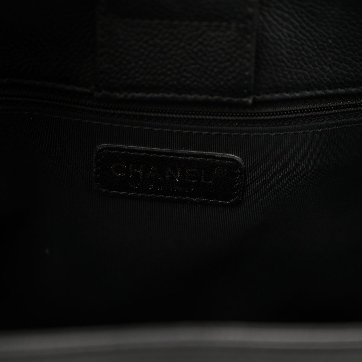 Calfskin Cerf Executive Shopper Tote Black