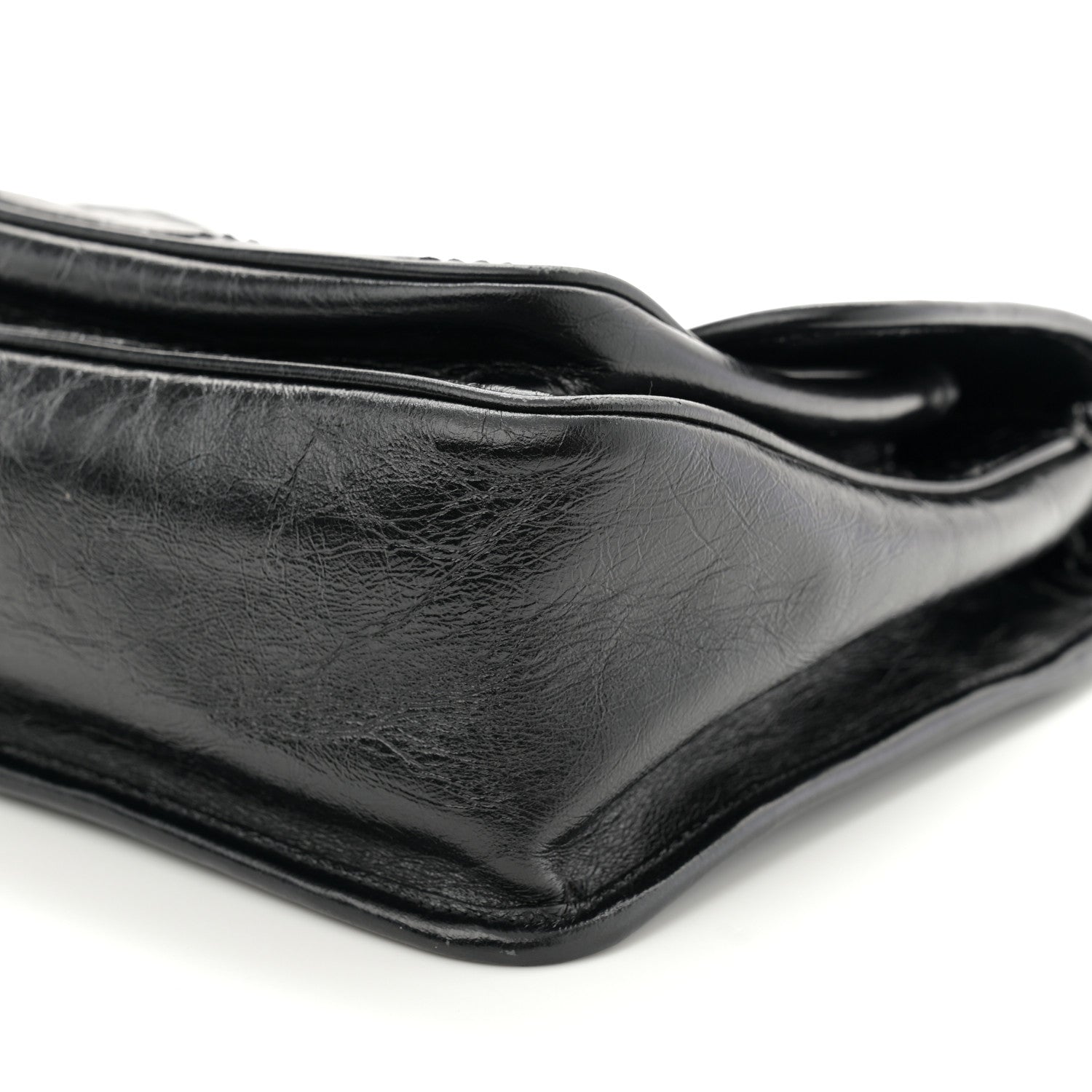 Saint Laurent Crinkled Calfskin Matelasse Monogram Large Niki Chain Satchel Black 10 of 10