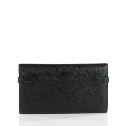 Hermes Epsom Kelly Longue Wallet Black 7 of 11